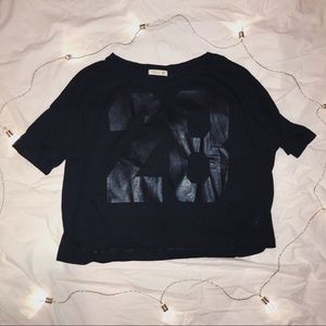 cute black jersey crop top!